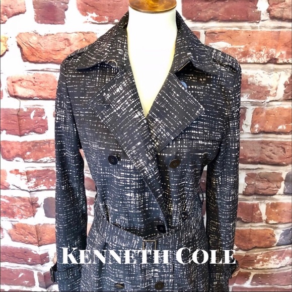 Like NEW Kenneth Cole New York Belted Trench Coat - Picture 1 of 5